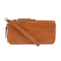 Vegan Leather Zip Around Wallet Wristlet