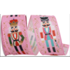 Reliant Ribbon Nutcracker Scroll Wire Edge Ribbon 2.5" wide