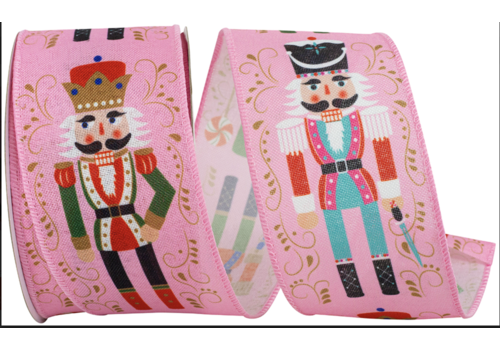  Reliant Ribbon Nutcracker Scroll Wire Edge Ribbon 2.5" wide 