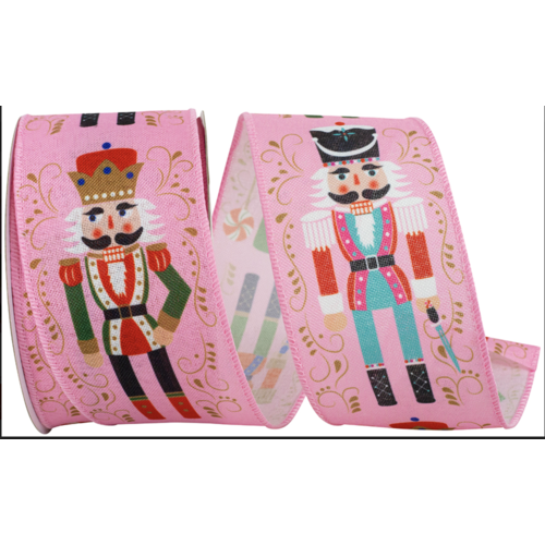  Reliant Ribbon Nutcracker Scroll Wire Edge Ribbon 2.5" wide 