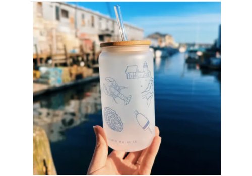  Reclaimed Maine Co. Frosted Can Glass 