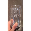 Reclaimed Maine Co. Etched Beer Can Glass Maine