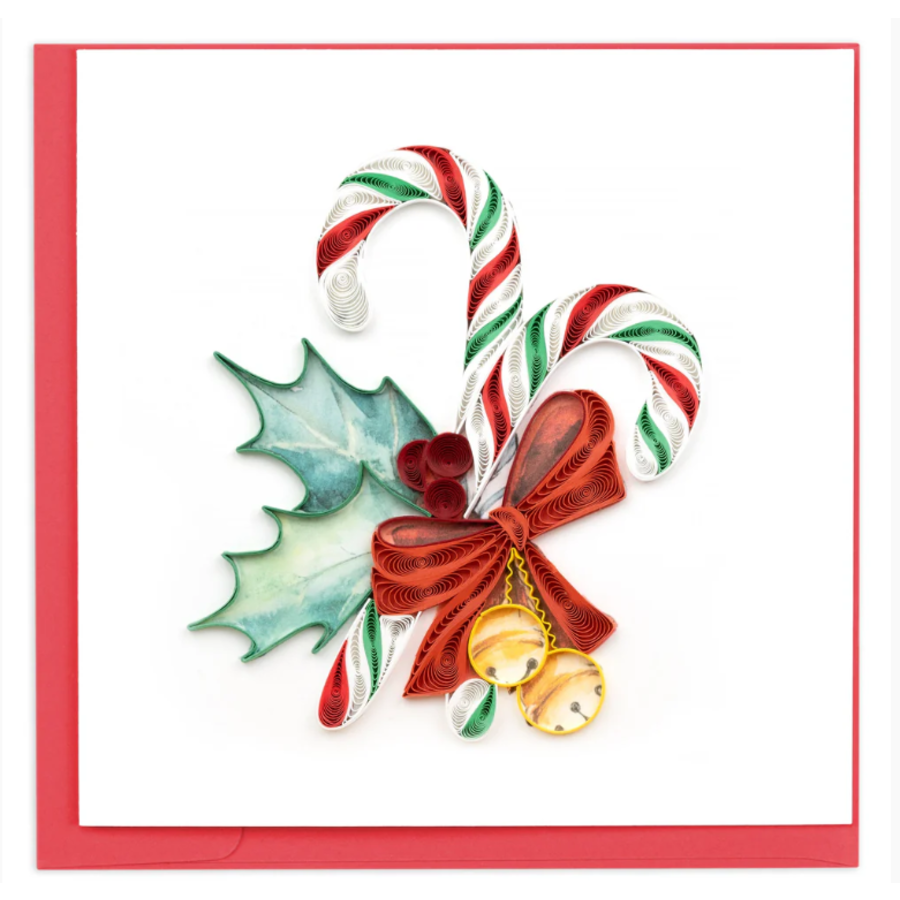 Candy Canes Quill Card