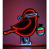 Bird with Ornament Infinity Light 15.75”H