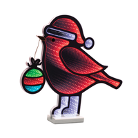 Bird with Ornament Infinity Light 15.75”H