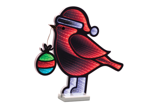  Melrose International, LLC Bird with Ornament Infinity Light 15.75”H 