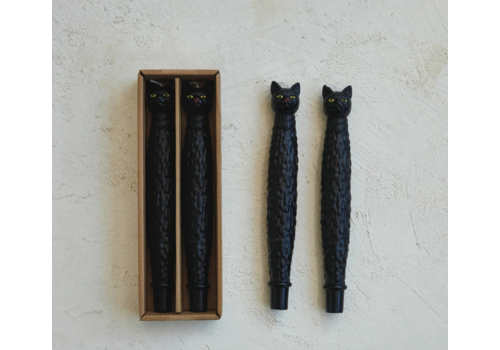  Creative Co-Op 10" Cat Taper Candle in Box Set of 2 