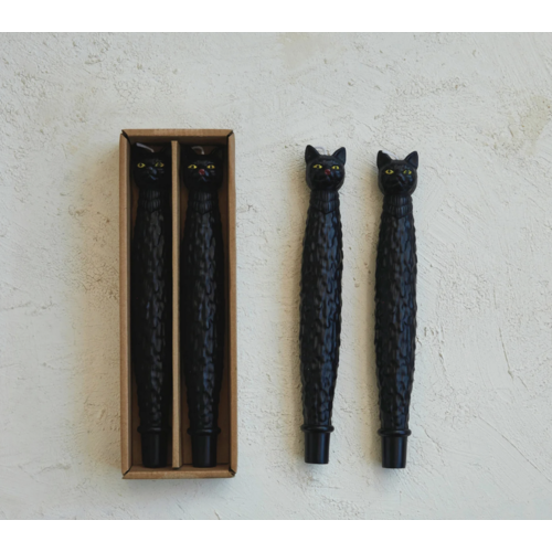  Creative Co-Op 10" Cat Taper Candle in Box Set of 2 