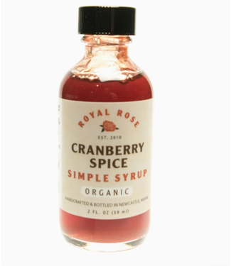 Royal Rose Syrups Cranberry Spice Organic Simple Syrup 2oz