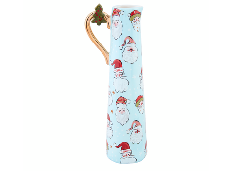  Mud Pie Blue Santa Bud Vase 