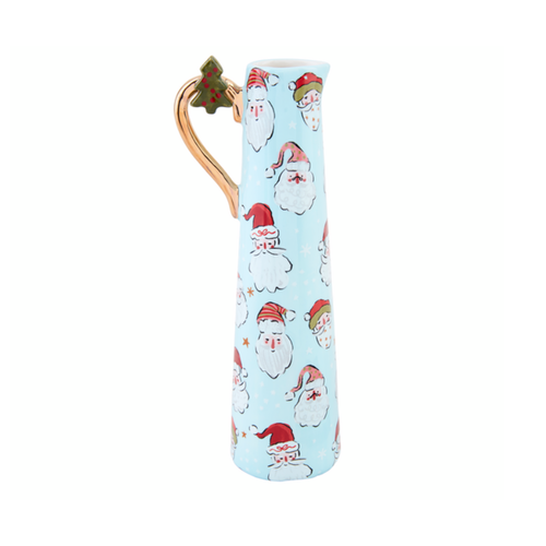  Mud Pie Blue Santa Bud Vase 