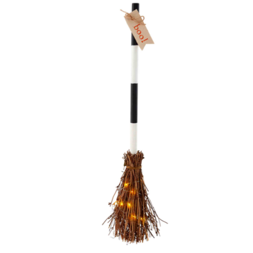  Mud Pie Light Up Broom Decor 