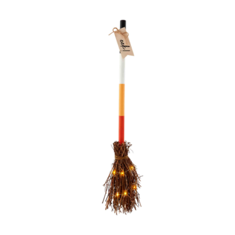 Light Up Broom Decor