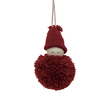 Creative Co-Op Fabric Pom Pom Person w/ Knit Hat Ornament Creative Co-Op Fabric Pom Pom Person w/ Knit Hat Ornament