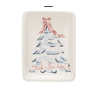 Creative Co-Op Stoneware Dish with Christmas Tree