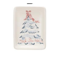 Stoneware Dish with Christmas Tree