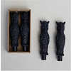 Creative Co-Op 6" Owl Taper Candles in Box Set of 2