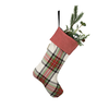 Primitives by Kathy Cream Plaid Christmas Stocking Primitives by Kathy Cream Plaid Christmas Stocking