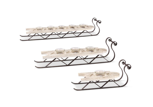  K & K Interiors Inc Metal & Cream Wood Votive Candleholder 