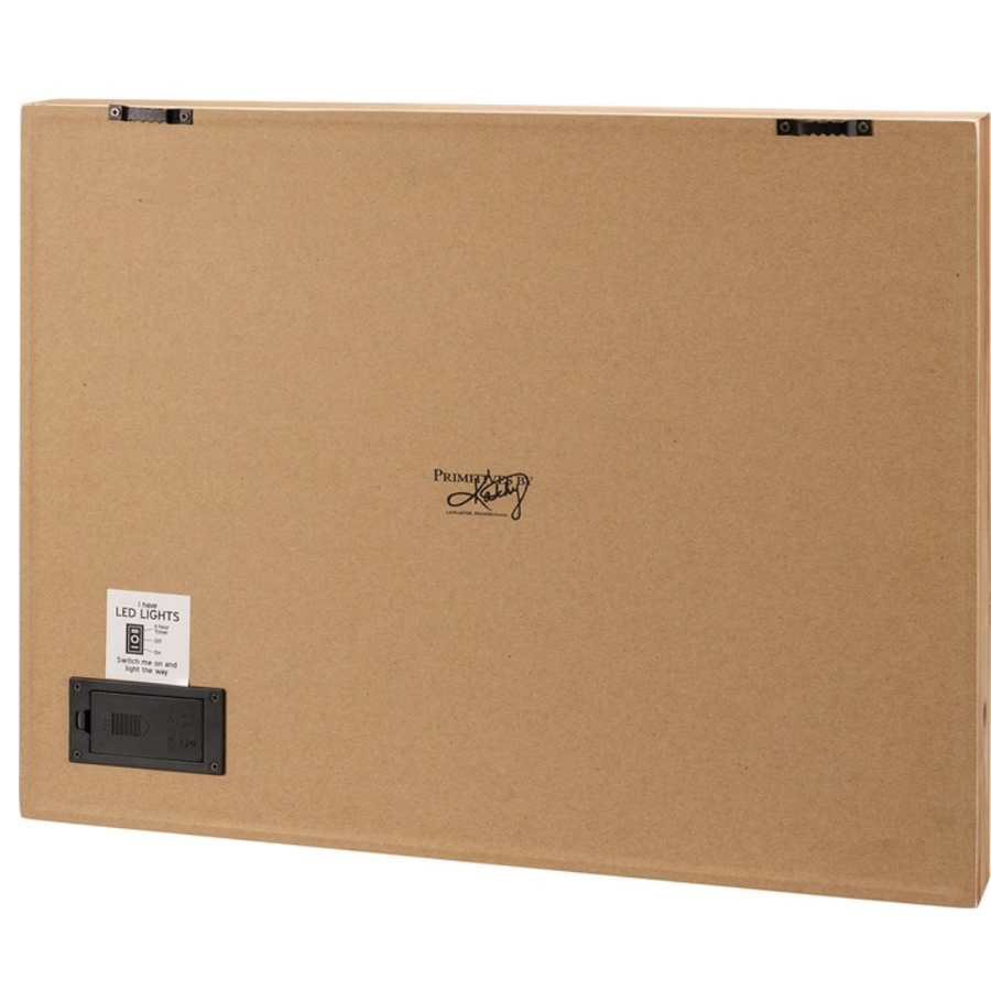 Winter Farm Lighted Window Sign