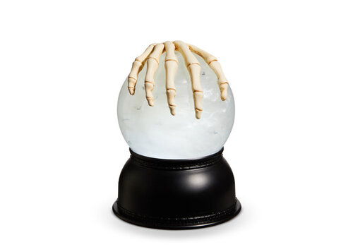 Creepy Bones Lighted Swirling Globe 5.25"   Creepy Bones Lighted Swirling Globe 5.25"
