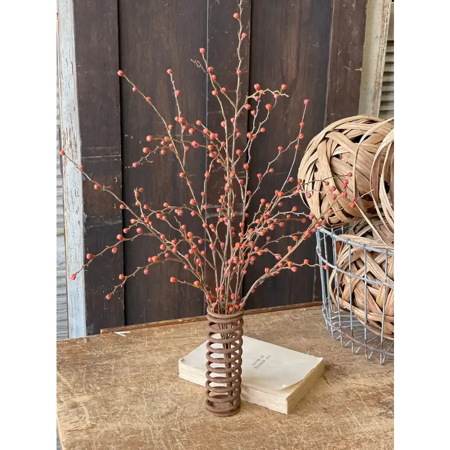 24" Heart Berries Spray Pumpkin