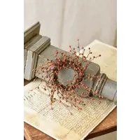 Candle Ring Heart Berries 12" Pumpkin