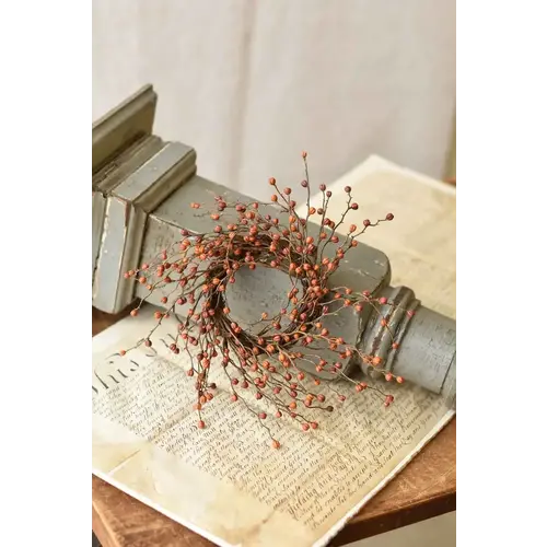Candle Ring Heart Berries 12" Pumpkin   Candle Ring Heart Berries 12" Pumpkin