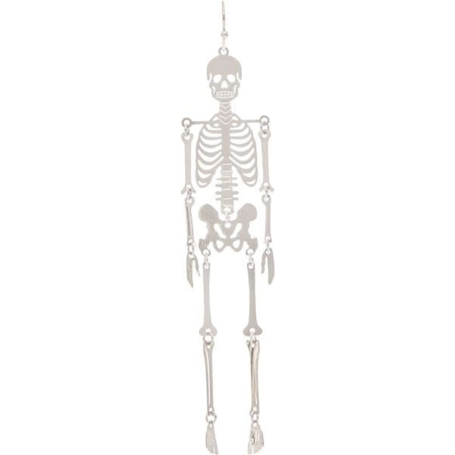 Silver Linked Skeleton Earrings