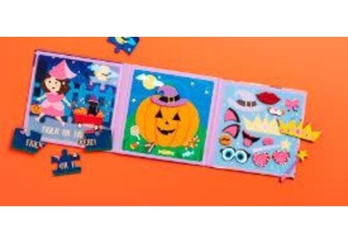  Mud Pie Dress My Pumpkin Puzzle Set Purple 