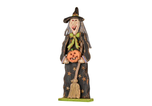  A&B Floral 44" Standing Witch with Broom 