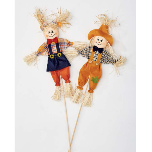  Worth Imports 10" Scarecrow on 6" Pick 