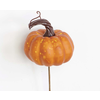 Worth Imports 2.5" Fall Orange Pumpkin on 7" Pick