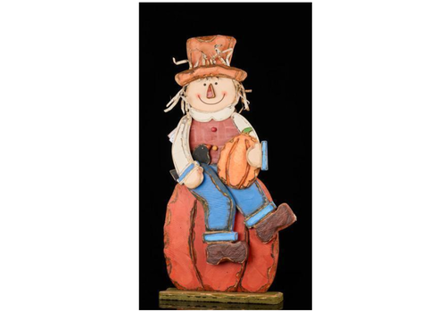  A&B Floral 43" Scarecrow on Pumpkin 