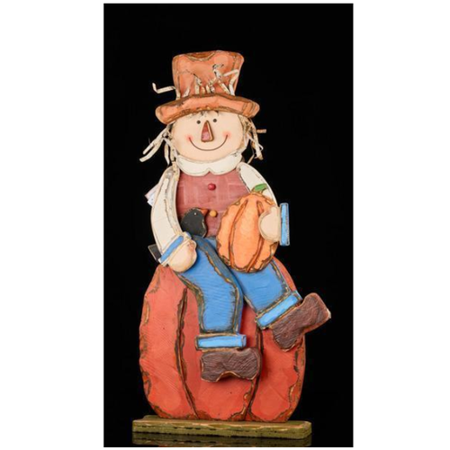 A&B Floral 43" Scarecrow on Pumpkin   A&B Floral 43" Scarecrow on Pumpkin