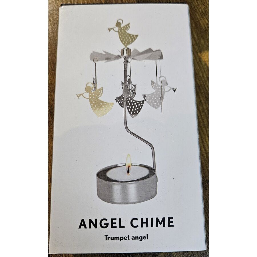 Rotary Candle Holder Trumpet Angel