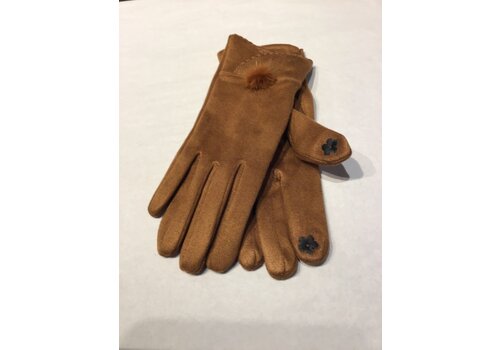  Young's Inc. Microsuede Mini Pom Gloves 