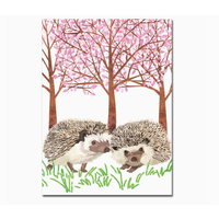 Cherry Hedgehogs Congrats Card
