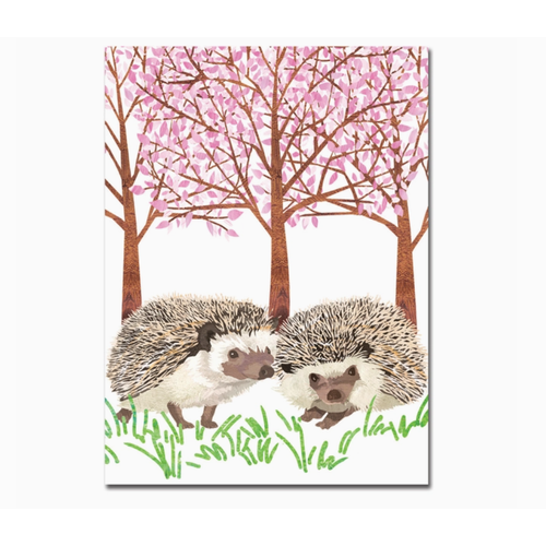 Allport Editions Cherry Hedgehogs Congrats Card   Allport Editions Cherry Hedgehogs Congrats Card