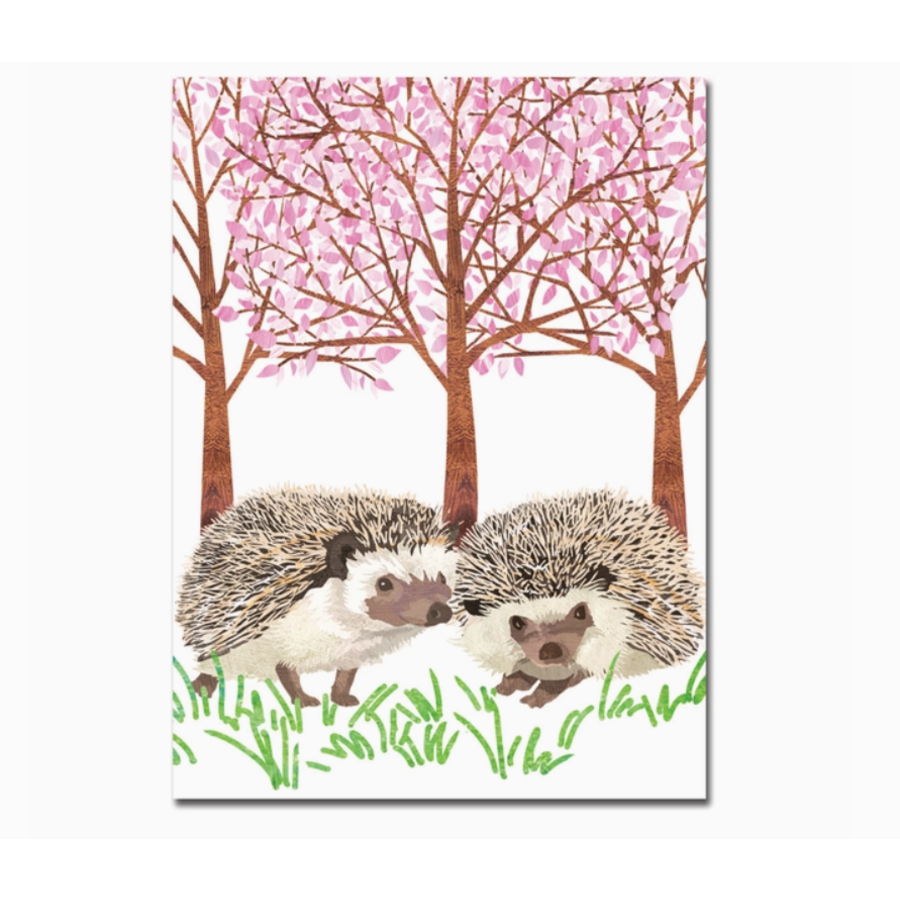 Cherry Hedgehogs Congrats Card