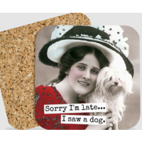 I Saw a Dog Coaster