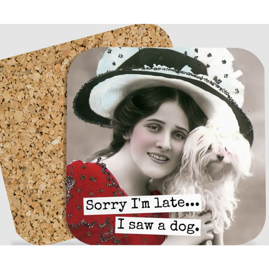 I Saw a Dog Coaster