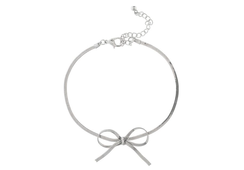 Rain Jewelry Collection Silver Herringbone Chain Bow Tie Bracelet   Rain Jewelry Collection Silver Herringbone Chain Bow Tie Bracelet