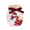Stony Creek Cheerful Snowman Pre-Lit Small Jar with Ribbon