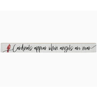 16" Wooden Sign Cardinals Appear