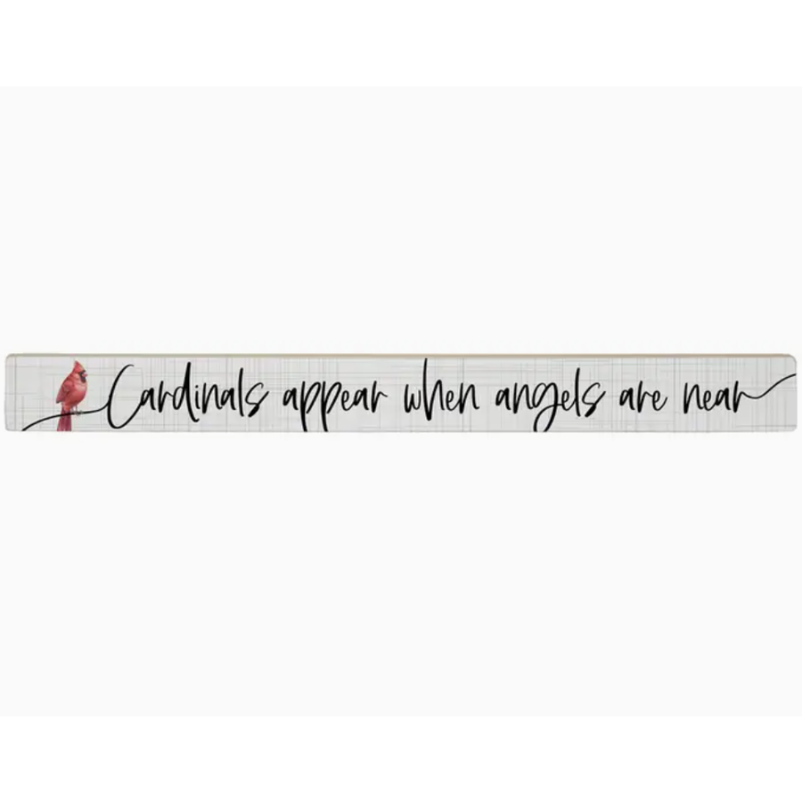 16" Wooden Sign Cardinals Appear