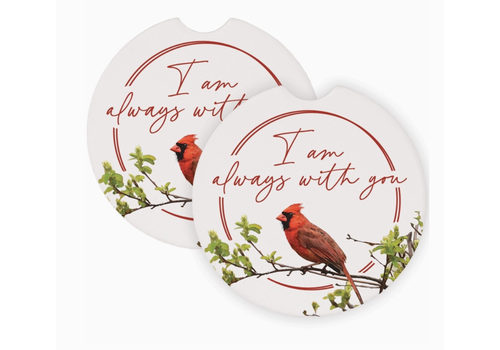  Sincere Surroundings Cardinal I am Always with You Car Coasters (set of 2) 