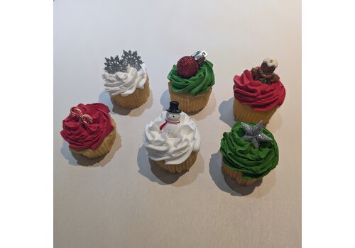  Just Dough It! Mini Fake Christmas Cupcake 