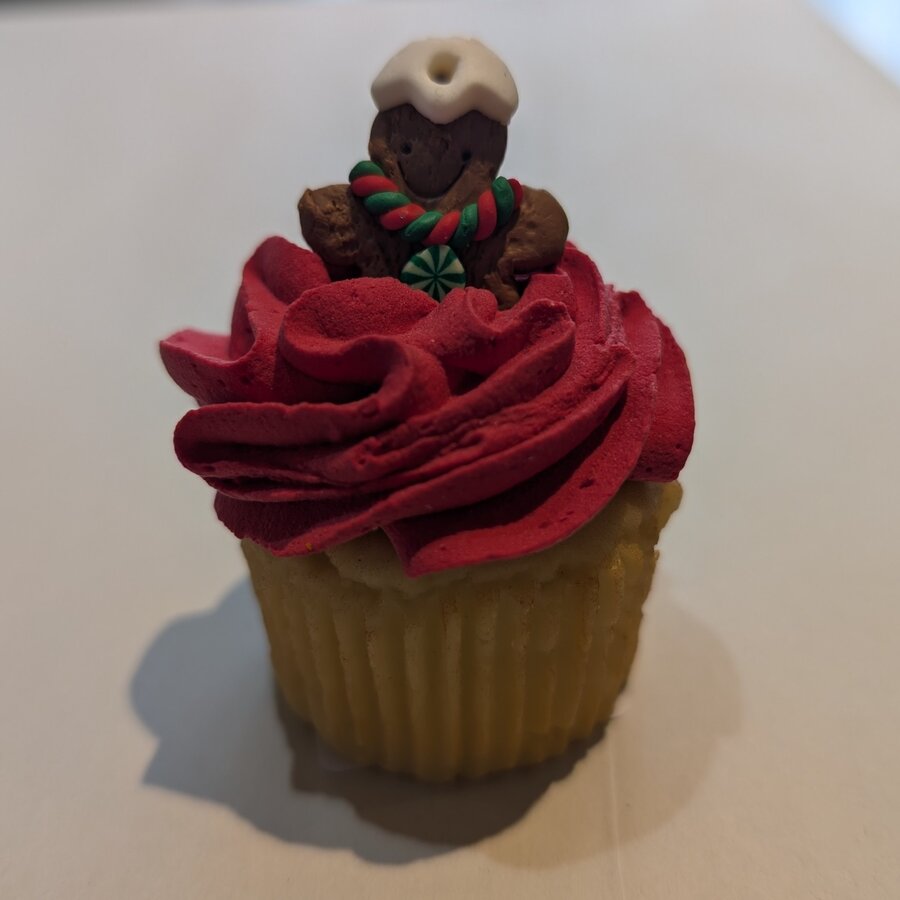 Mini Fake Christmas Cupcake