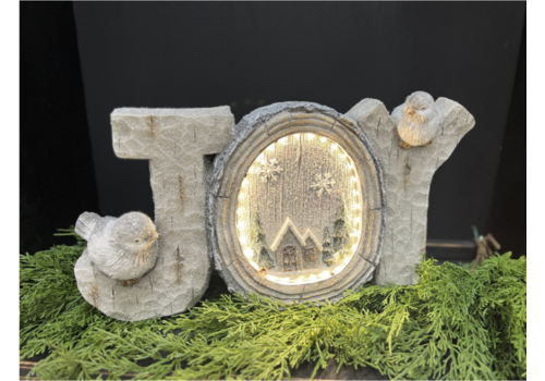 Wholesale Home Decor Joy Lighted Christmas Resin Sign 